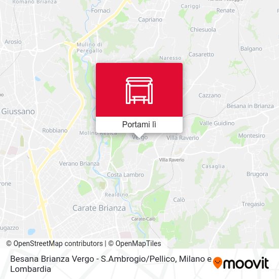 Mappa Besana Brianza Vergo - S.Ambrogio / Pellico