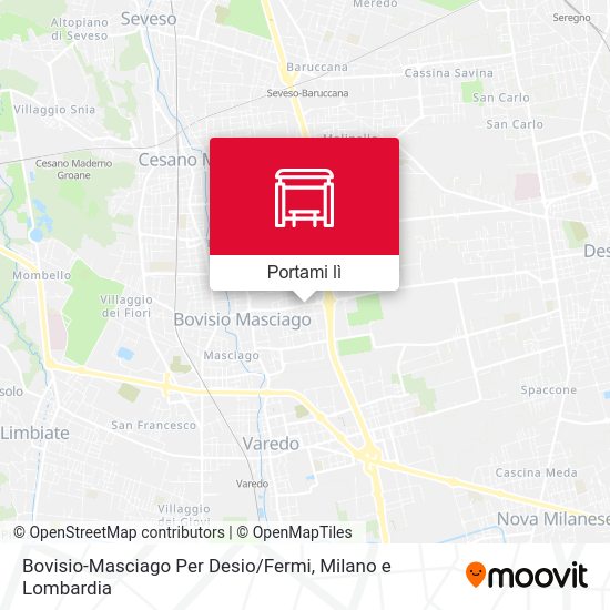 Mappa Bovisio-Masciago Per Desio / Fermi