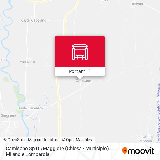Mappa Camisano Sp16 / Maggiore (Chiesa - Municipio)