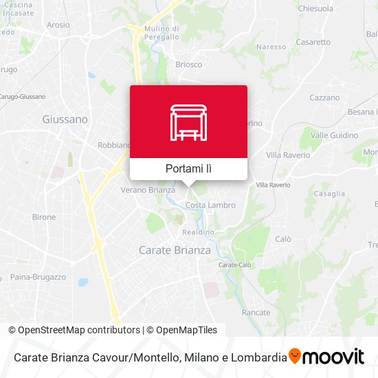 Mappa Carate Brianza Cavour/Montello