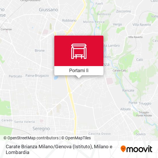 Mappa Carate Brianza Milano / Genova (Istituto)
