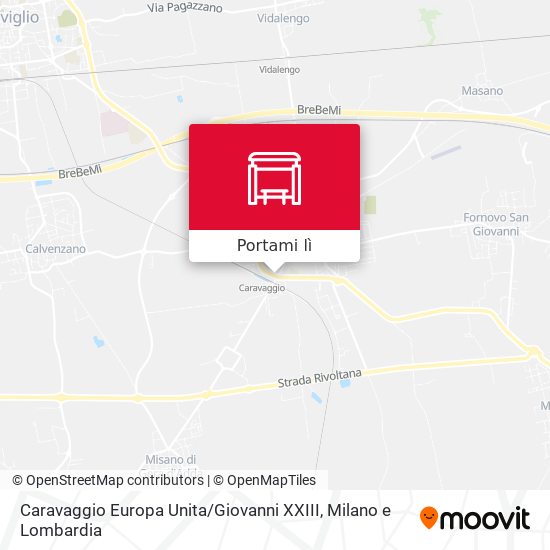 Mappa Caravaggio Europa Unita / Giovanni XXIII