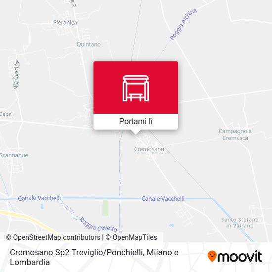 Mappa Cremosano Sp2 Treviglio / Ponchielli