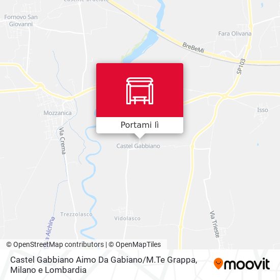 Mappa Castel Gabbiano Aimo Da Gabiano / M.Te Grappa