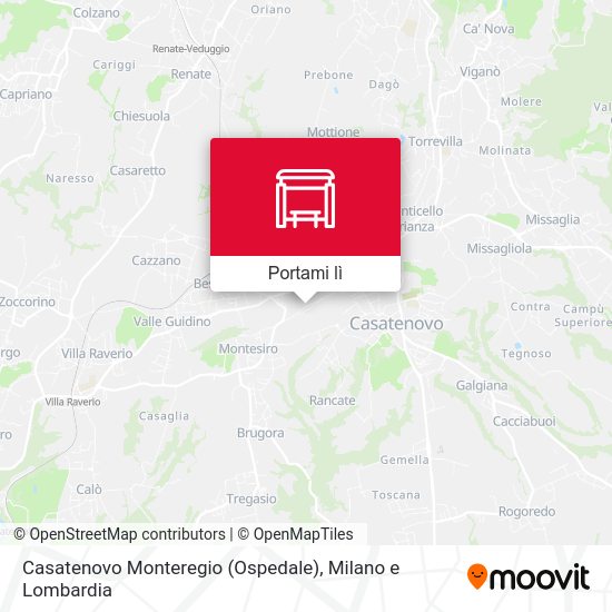 Mappa Casatenovo Monteregio (Ospedale)