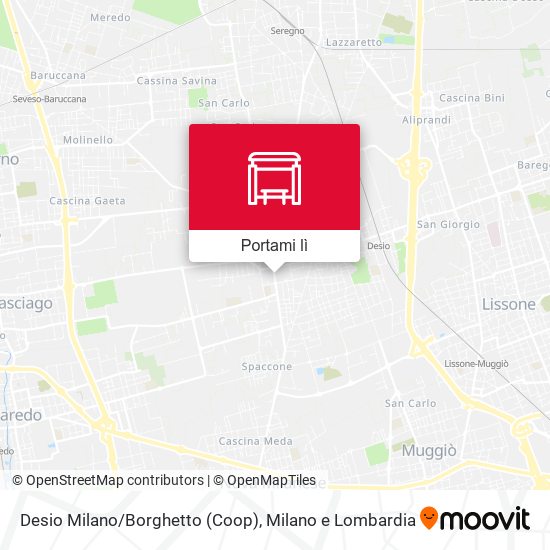 Mappa Desio Milano/Borghetto (Coop)