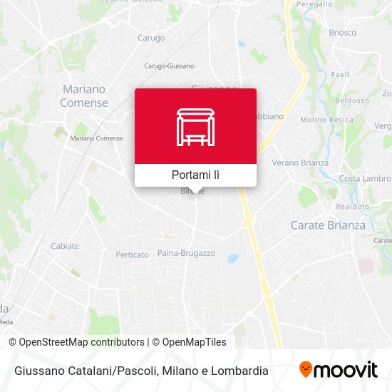 Mappa Giussano Catalani/Pascoli