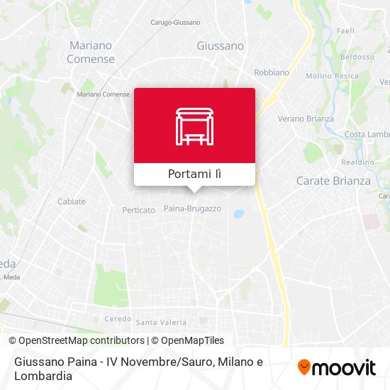 Mappa Giussano Paina - IV Novembre / Sauro