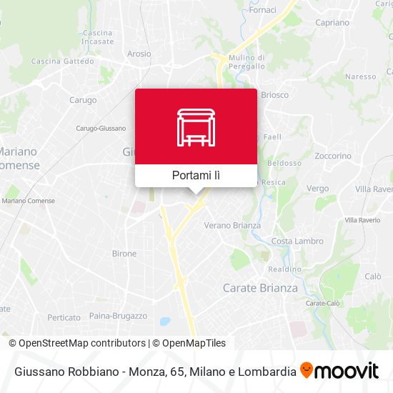 Mappa Giussano Robbiano - Monza, 65