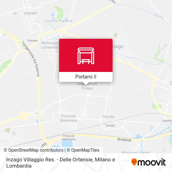 Mappa Inzago Villaggio Res. - Delle Ortensie