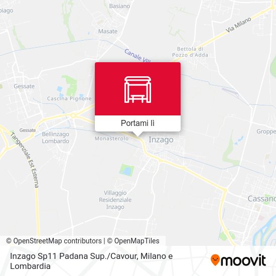 Mappa Inzago Sp11 Padana Sup./Cavour