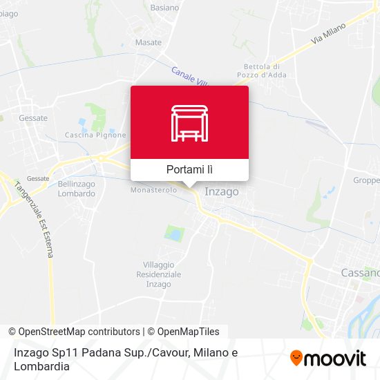 Mappa Inzago Sp11 Padana Sup./Cavour