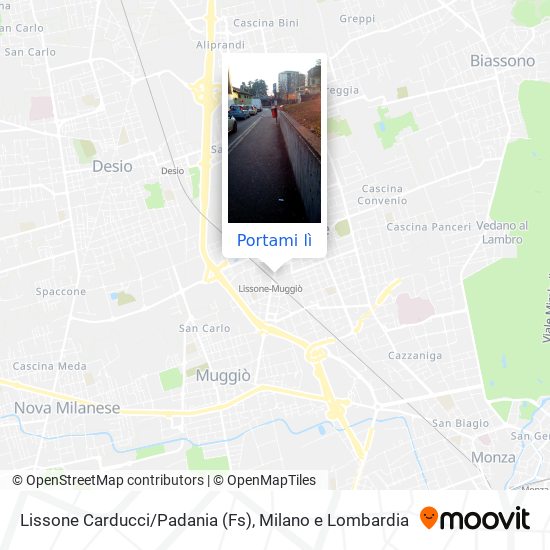 Mappa Lissone Carducci/Padania (Fs)