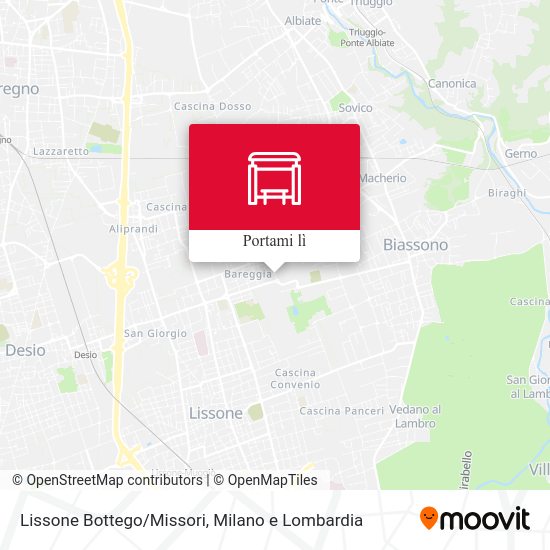 Mappa Lissone Bottego/Missori