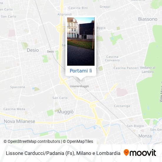 Mappa Lissone Carducci/Padania (Fs)