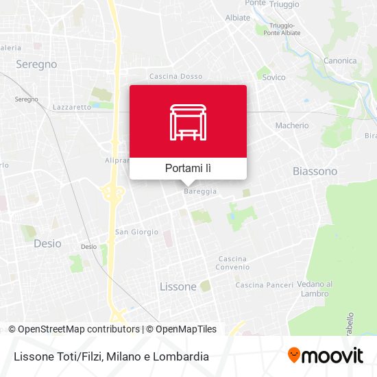 Mappa Lissone Toti/Filzi