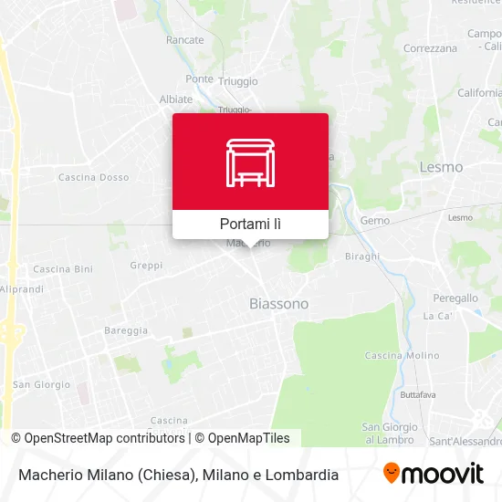 Mappa Macherio Milano (Chiesa)