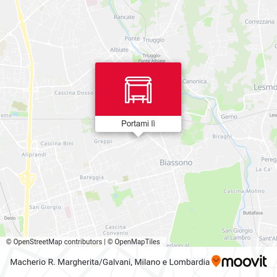 Mappa Macherio R. Margherita/Galvani