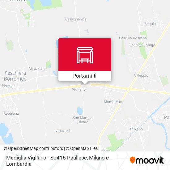 Mappa Mediglia Vigliano - Sp415 Paullese