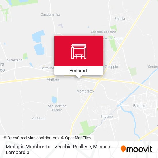 Mappa Mediglia Mombretto - Vecchia Paullese