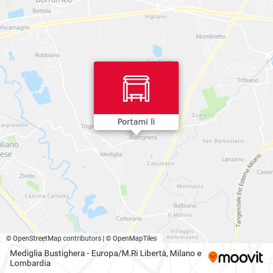 Mappa Mediglia Bustighera - Europa / M.Ri Libertà