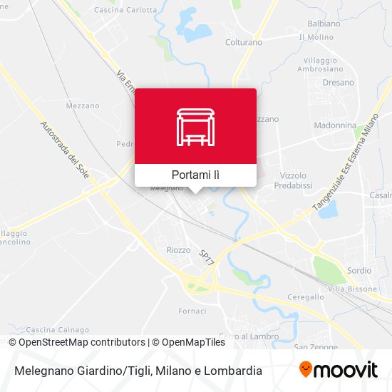 Mappa Melegnano Giardino/Tigli