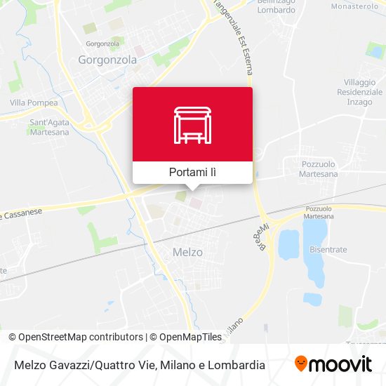 Mappa Melzo Gavazzi/Quattro Vie