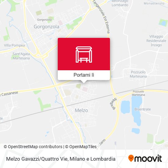 Mappa Melzo Gavazzi/Quattro Vie