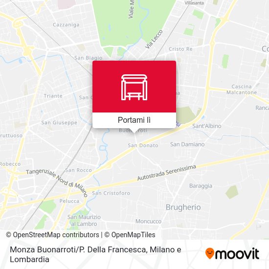 Mappa Monza Buonarroti / P. Della Francesca