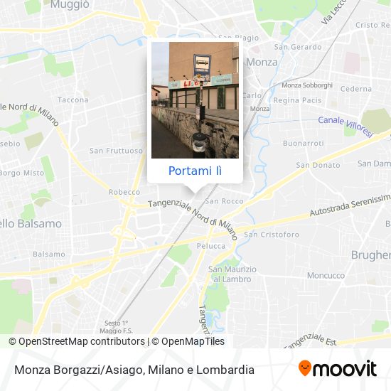 Mappa Monza Borgazzi/Asiago