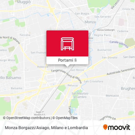 Mappa Monza Borgazzi/Asiago