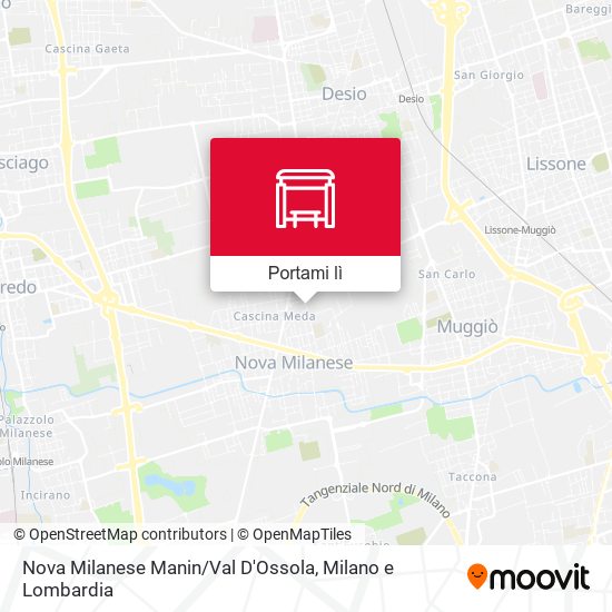 Mappa Nova Milanese Manin / Val D'Ossola