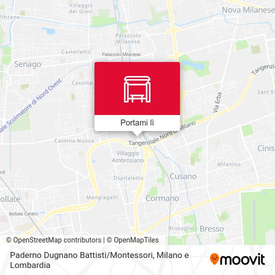 Mappa Paderno Dugnano Battisti / Montessori