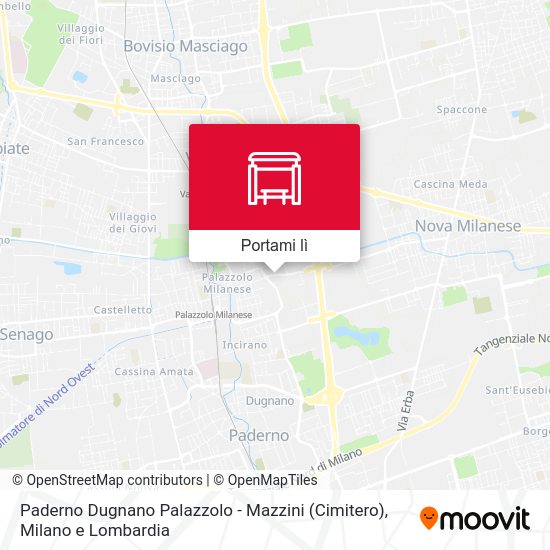 Mappa Paderno Dugnano Palazzolo - Mazzini (Cimitero)