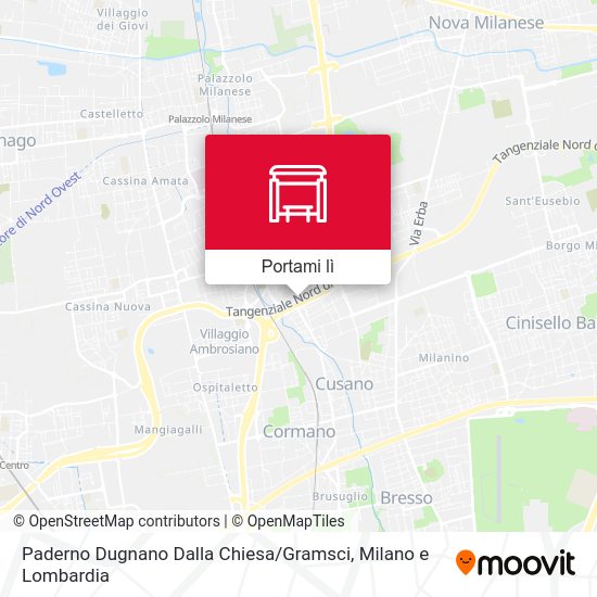 Mappa Paderno Dugnano Dalla Chiesa / Gramsci