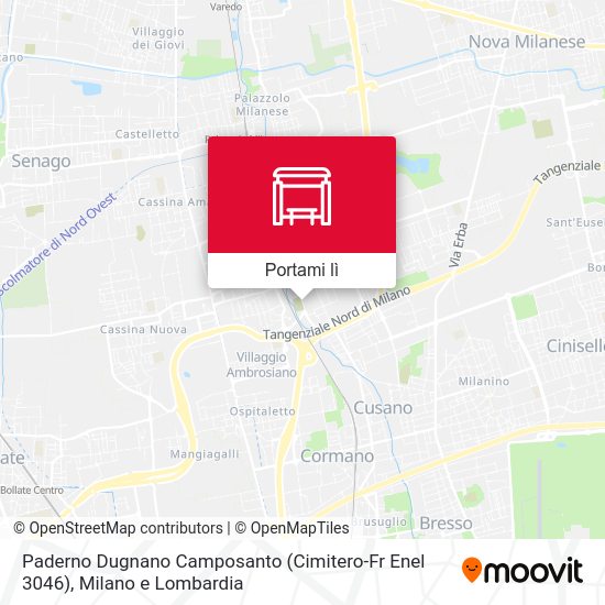 Mappa Paderno Dugnano Camposanto (Cimitero-Fr Enel 3046)