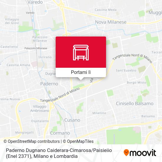 Mappa Paderno Dugnano Caiderara-Cimarosa / Paisieiio (Enel 2371)