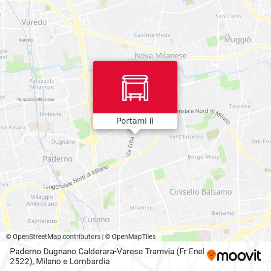 Mappa Paderno Dugnano Calderara-Varese Tramvia (Fr Enel 2522)
