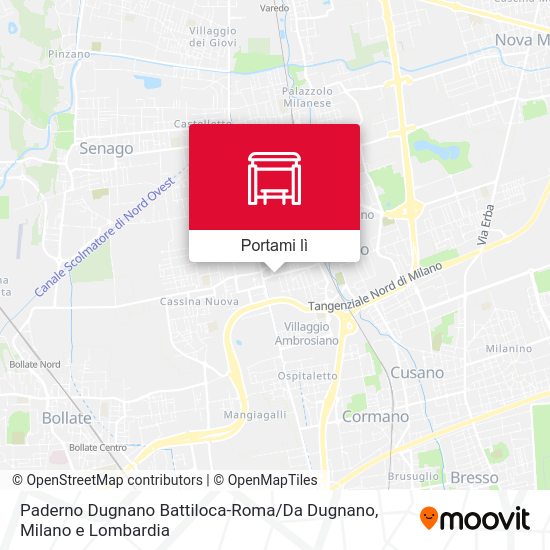 Mappa Paderno Dugnano Battiloca-Roma / Da Dugnano