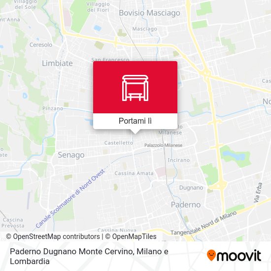 Mappa Paderno Dugnano Monte Cervino