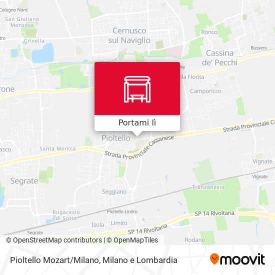 Mappa Pioltello Mozart/Milano