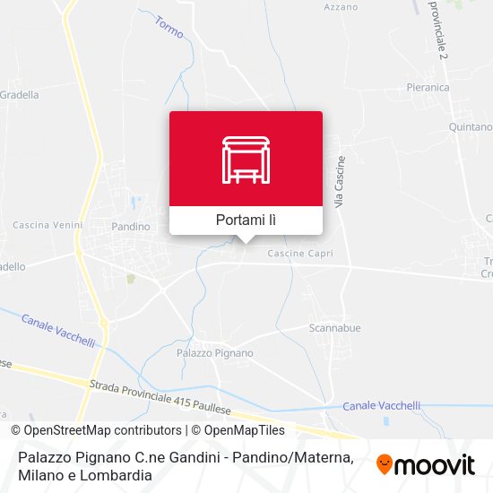 Mappa Palazzo Pignano C.ne Gandini - Pandino / Materna