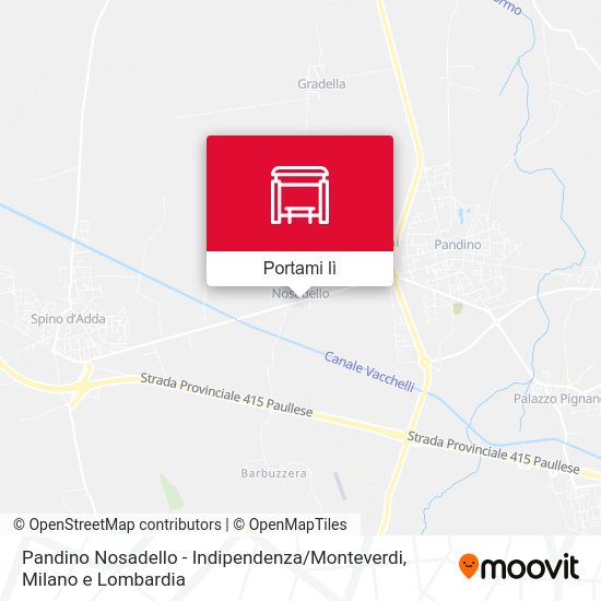 Mappa Pandino Nosadello - Indipendenza / Monteverdi