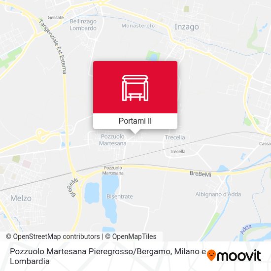 Mappa Pozzuolo Martesana Pieregrosso / Bergamo