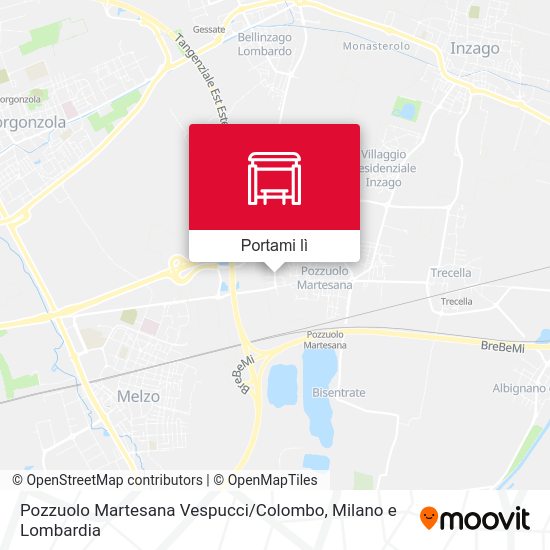 Mappa Pozzuolo Martesana Vespucci / Colombo