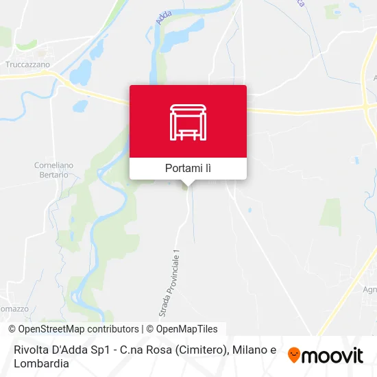 Mappa Rivolta D'Adda Sp1 - C.na Rosa (Cimitero)