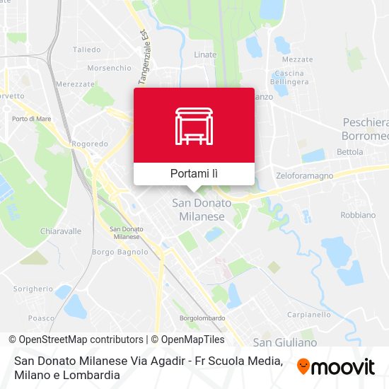 Mappa San Donato Milanese Via Agadir - Fr Scuola Media