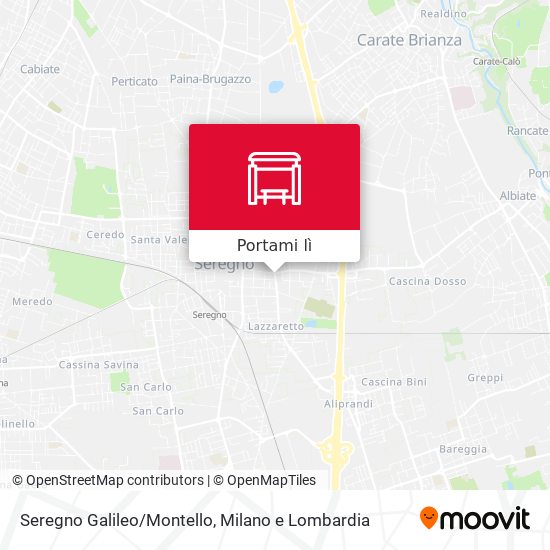 Mappa Seregno Galileo/Montello