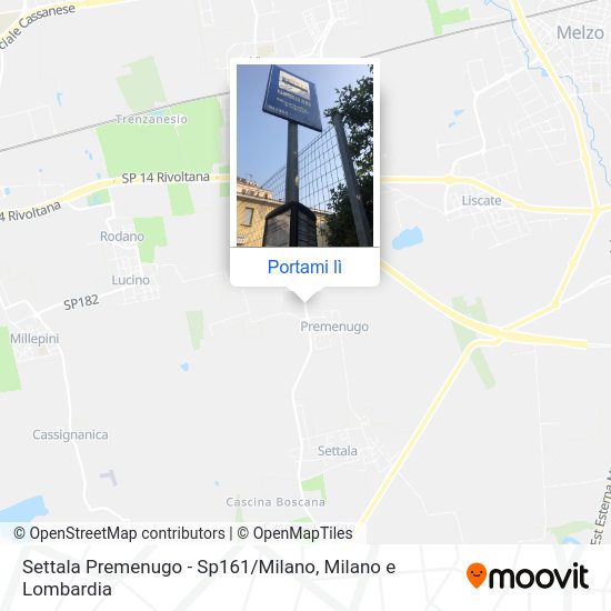 Mappa Settala Premenugo - Sp161 / Milano