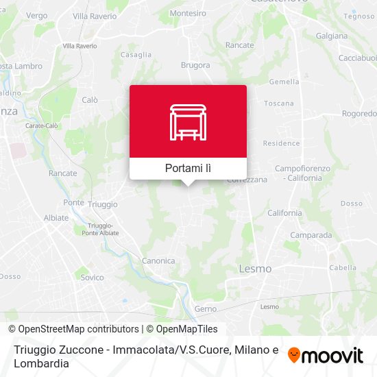 Mappa Triuggio Zuccone - Immacolata / V.S.Cuore